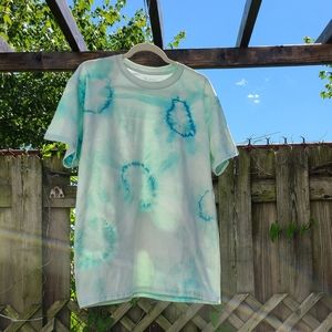 One of a kind watercolor bleach dye shirt